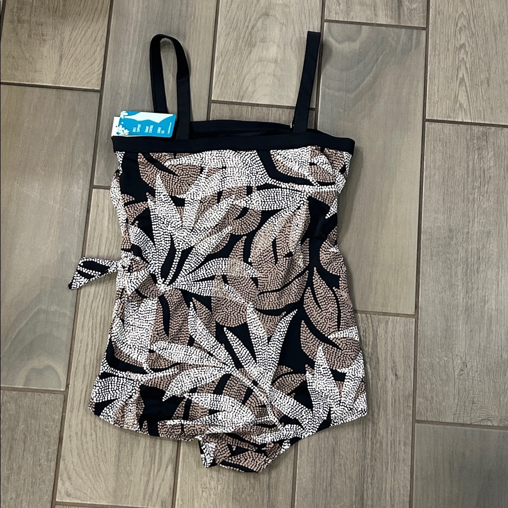 Shape Solver Womens Bandeau Sarong Bathing Suit Size 16 - Picture 5 of 6